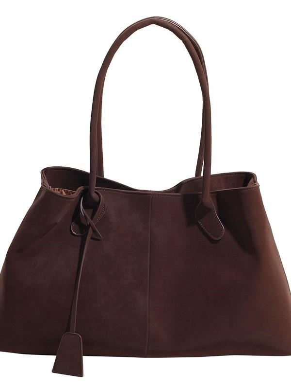 2025 Autumn/Winter Women's Retro Luxury Handbag: Versatile, Large Capacity, Textured Commuter Tote