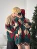 2025 Uniseks Kerst Geruite Gebreide Trui: Trendy Losse Pullover voor Herfst/Winter
