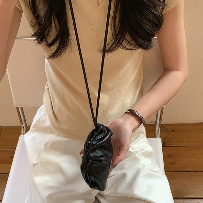 Dumpling Bags for Women Clutch Purses,Slings Bag Soft Pu Leather Cloud Handbag Ruched Shoulder Bag