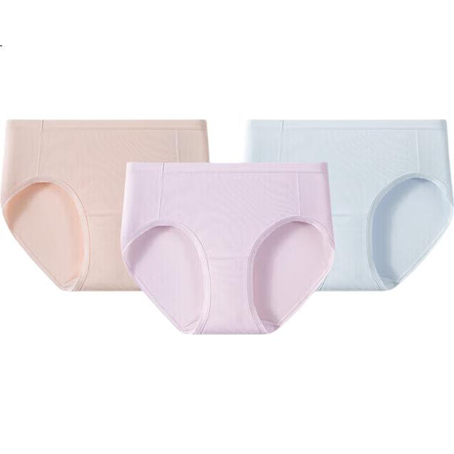 PurCotton Women's 7A Antibacterial Knitted Breathable Basic Mid-Waist Women's Underwear