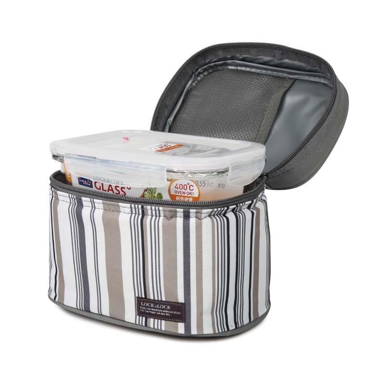 LocknLock Heat-Resistant Glass Food Storage Set with Lunch Bag