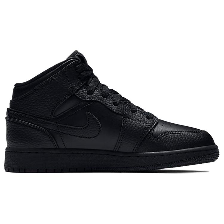 (GS) Air Jordan 1 Mid 'Triple Black' 2020 Kids' 554725-091