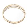 Gold Trays Decorative Vintage Mirror Glass Storage Tray Rectangle/round Fruit Plate Desktop Small Items Jewelry Display Plate
