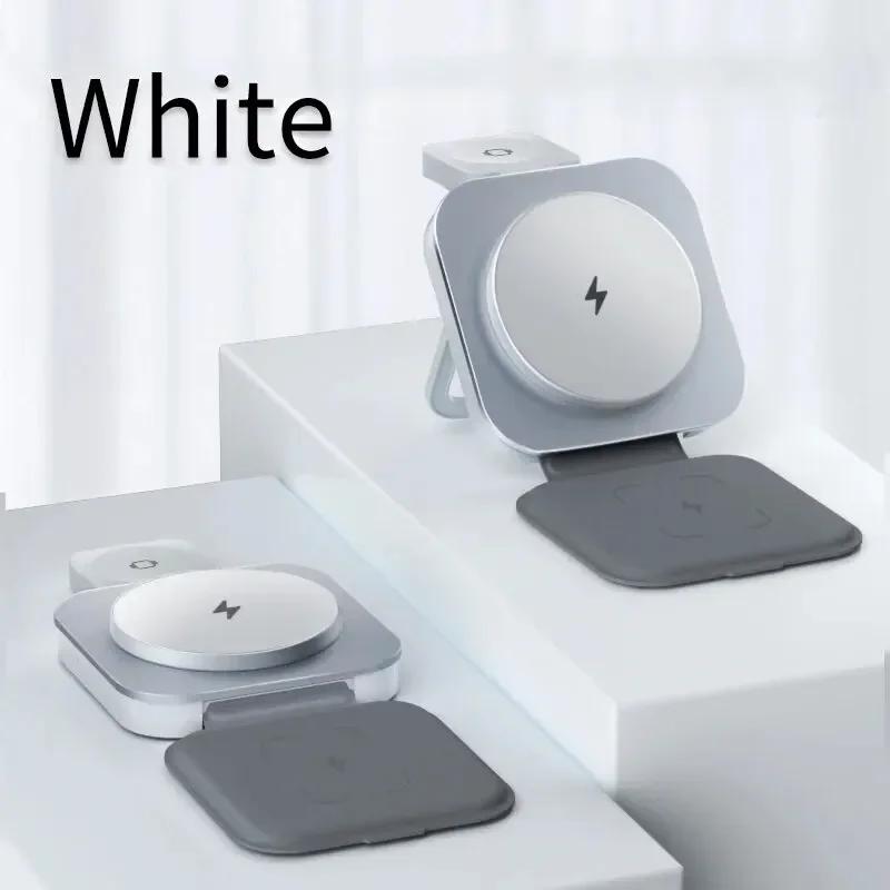 3 in 1 Foldable Magnetic Wireless Charger Stand For Magsafe iPhone 15 14 13 12 Apple Watch 8 7 Airpods Pro Fast Charging Station