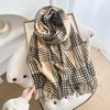 Retro Autumn and Winter British Scarf Women's High End Plaid Thickened Warm Scarf Couple Student Shawl Windproof
