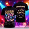 Rock Deep Purple Band 3D Druck T-Shirt Herren Damen Mode Lässig Kurzarm T-Shirt Hip Hop Oberteile T-Shirts Herren Bekleidung