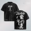 Manga Jujutsu Kaisen T-shirt Gojo Satoru Vintage Washed Y2k T Shirt Men's Unisex Clothing Summer Short Sleeve Polyester Tees Tops