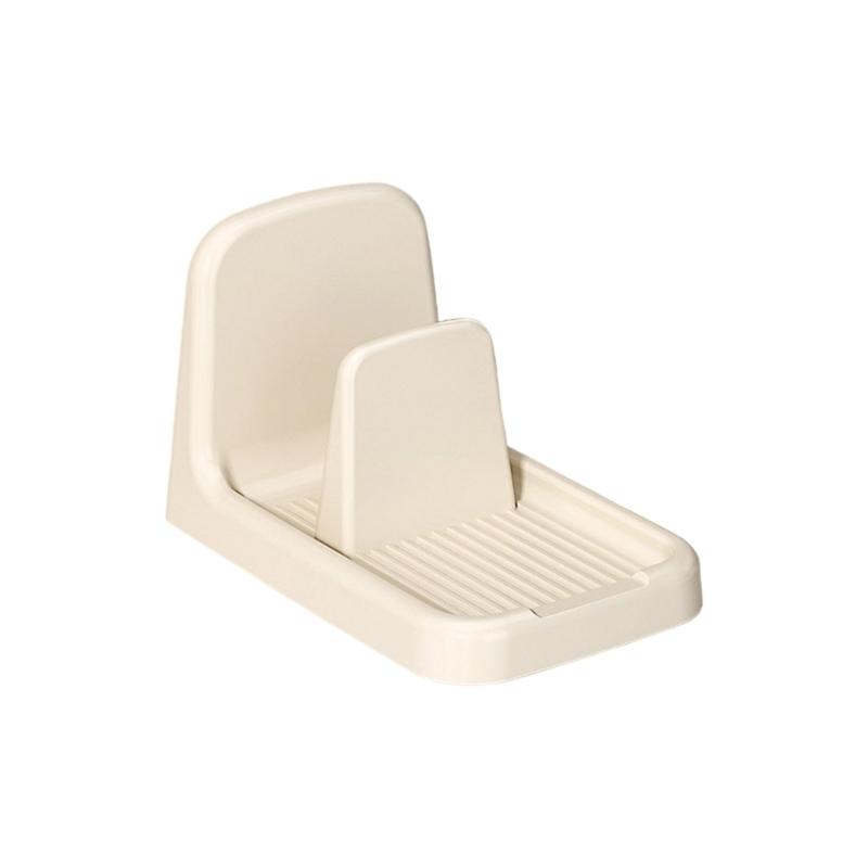 

Многофункциональная подставка для кухонных принадлежностей Удобная кухонная подставка для хранения Практичная стойка-органайзер для крышек и лопаток молочный белый