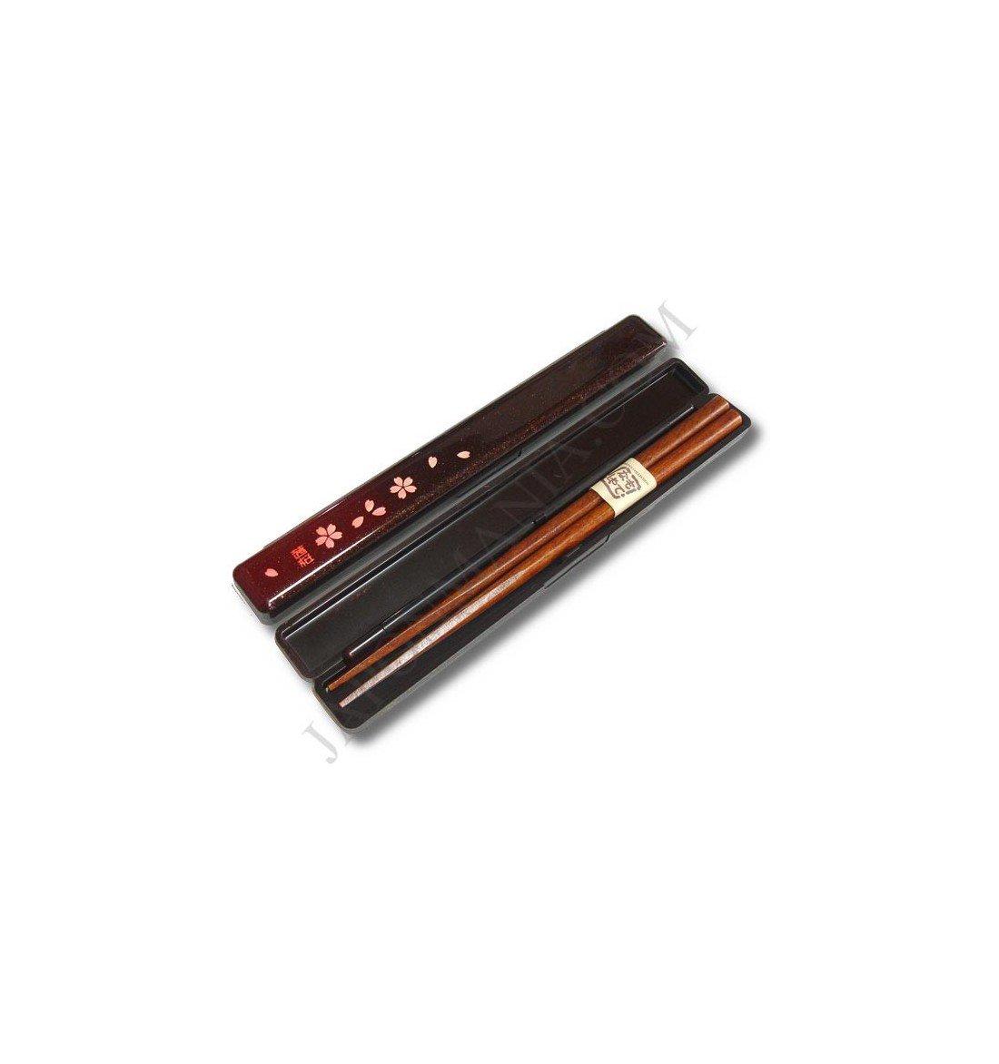 Japonmania Tatsumiya HAKOYA Slim Chopstick Case Akane Sakura Red 53580 18.0 Set,