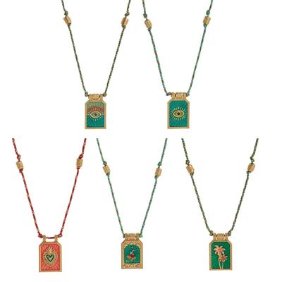 Gold Plated Retro Tarot Card Necklace Elegant Retro Tarot Card Necklace With Delicate Designs for Daily Wear Parties