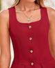 2025 Women's Sleeveless Square Neck Business Vest - European & American Elegant Casual Base Layer Outfit