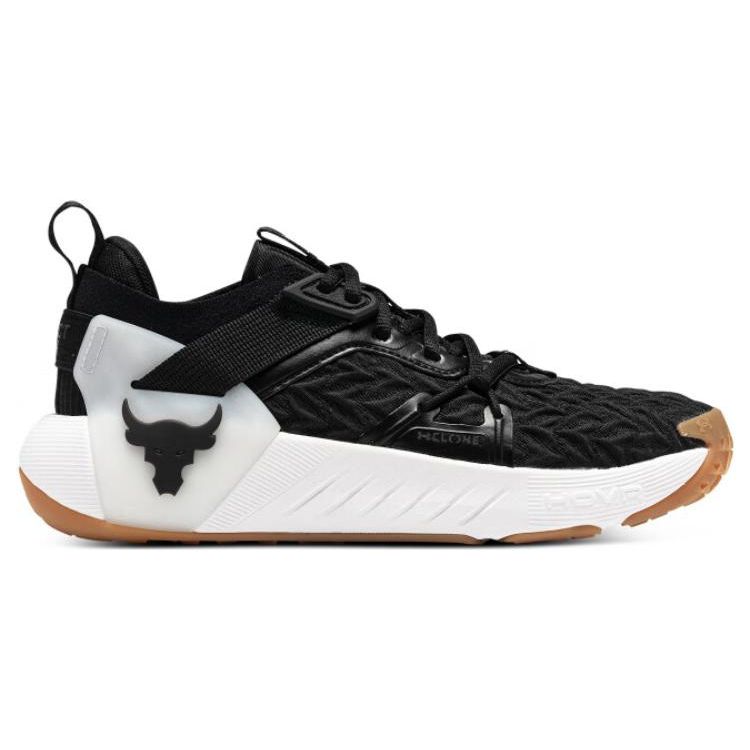 Under Armour Project Rock 6 Women's Black White Training Shoes 3026535-002