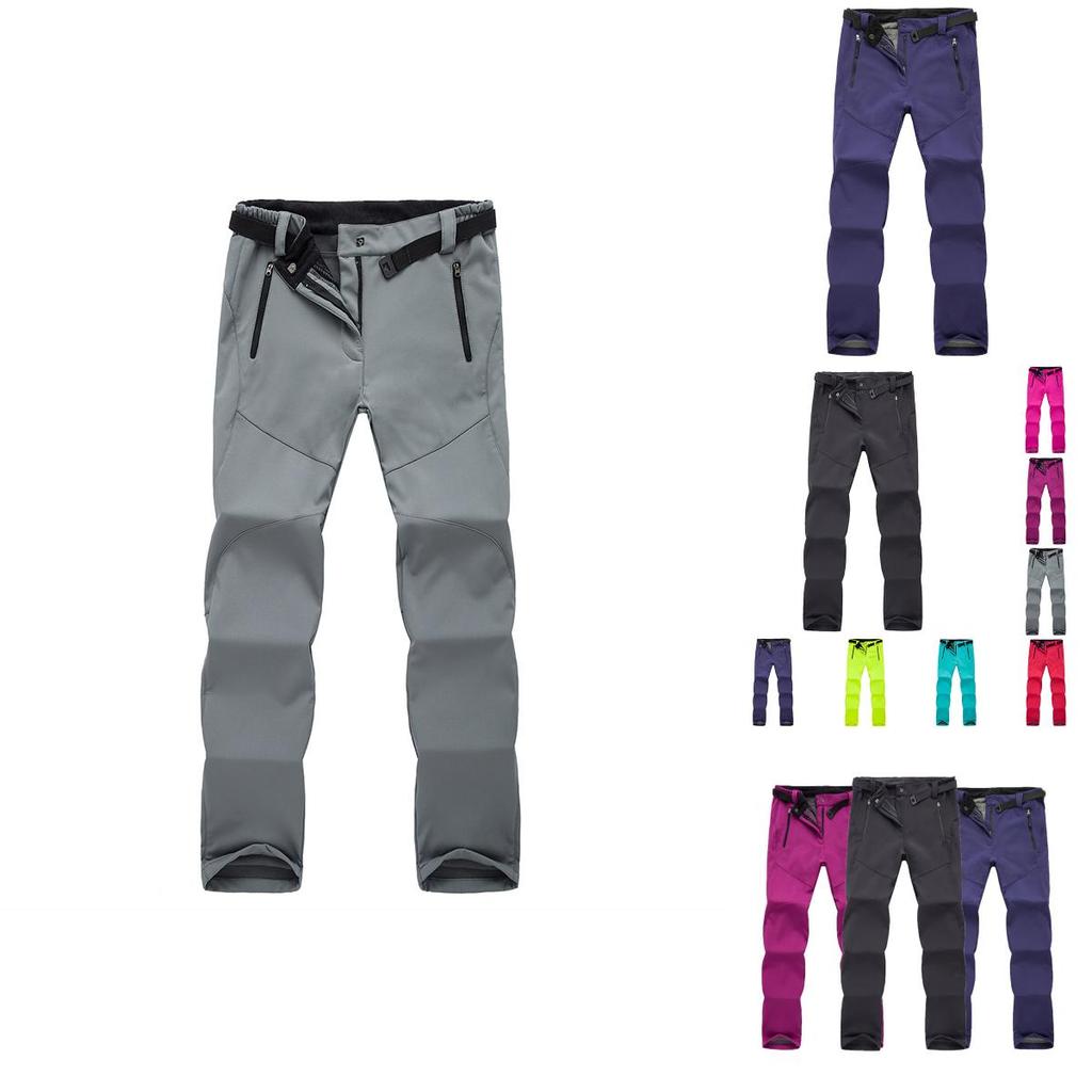 Outdoor Ski Wanderhose Damen Warmes Fleecegefüttert Winddicht Hose Wasserdicht