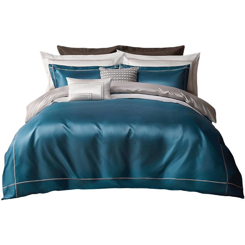 Kang Er Xin Hotel Collection 100-Count Cotton Sateen 4-Piece Bedding Set 1.5m Bed (Duvet Cover 200x230cm)