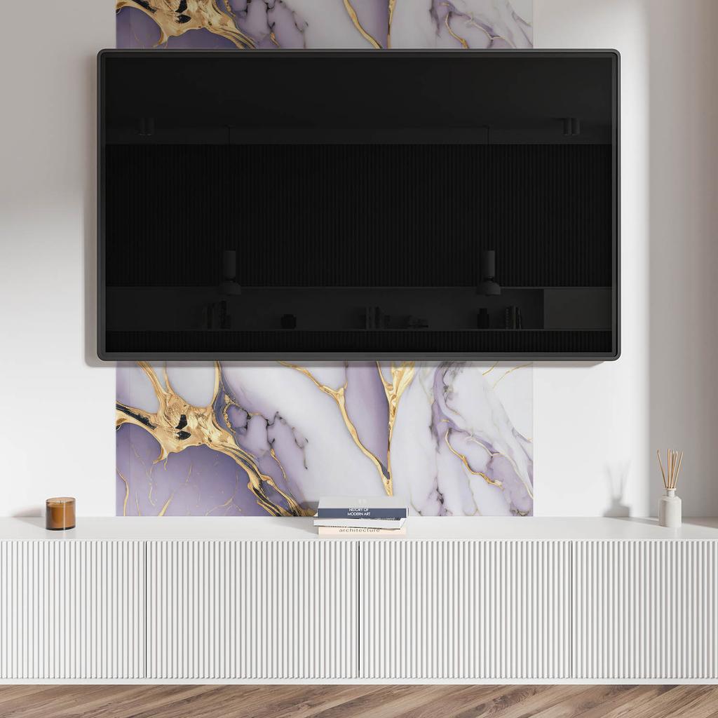 Panel Pcv Z Motywem Łatwa Dekoracja Do Jadalni 120X60 Cm Abstrakcyjny Wzór Żyłkowy