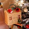 DIY House-Shaped Wicker Basket with Lid Handwoven Rattan Storage Basket for Home Decor Picnic Organizer Gift Box Doll House