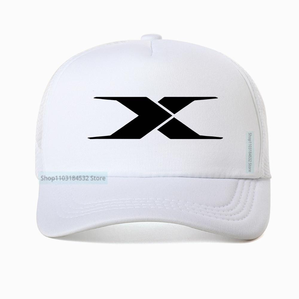 Unisex sommar X-bokstavstryckt basebollkeps trendig avslappnad sportnät truckerhattar Andningsbar justerbar snapback-kepsar