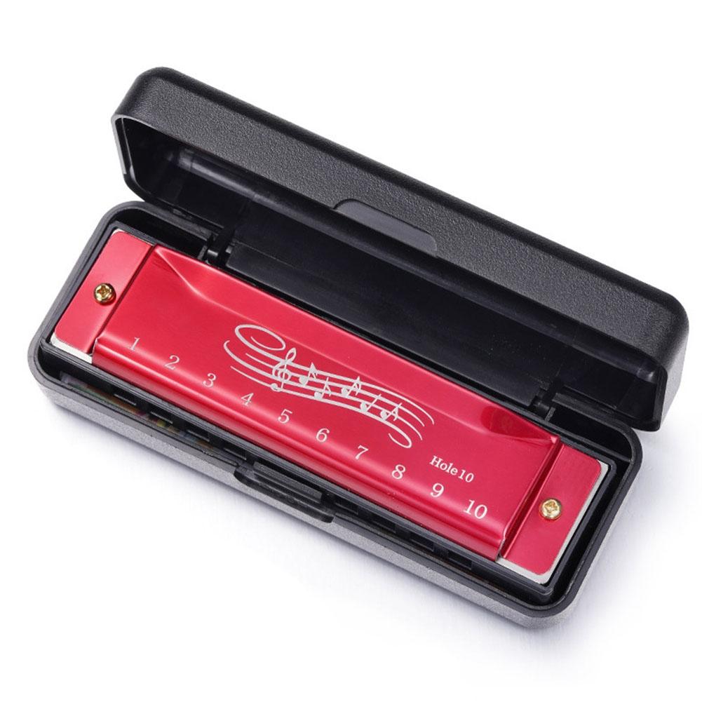 10 LOCH MUNDHARMONIKA Mundharmonika LEICHT ZU LERNEN Folk World