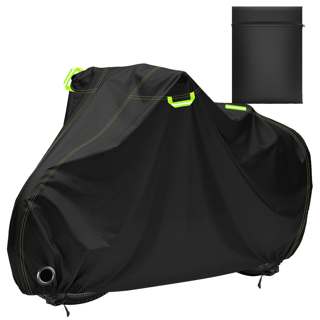 Cykel Cover 210D Oxford Udendørs Opbevaring Vandtæt Anti-UV Cykel Cover med Låsehul & Reflekterende Stribe til 1/2/3 Cykler