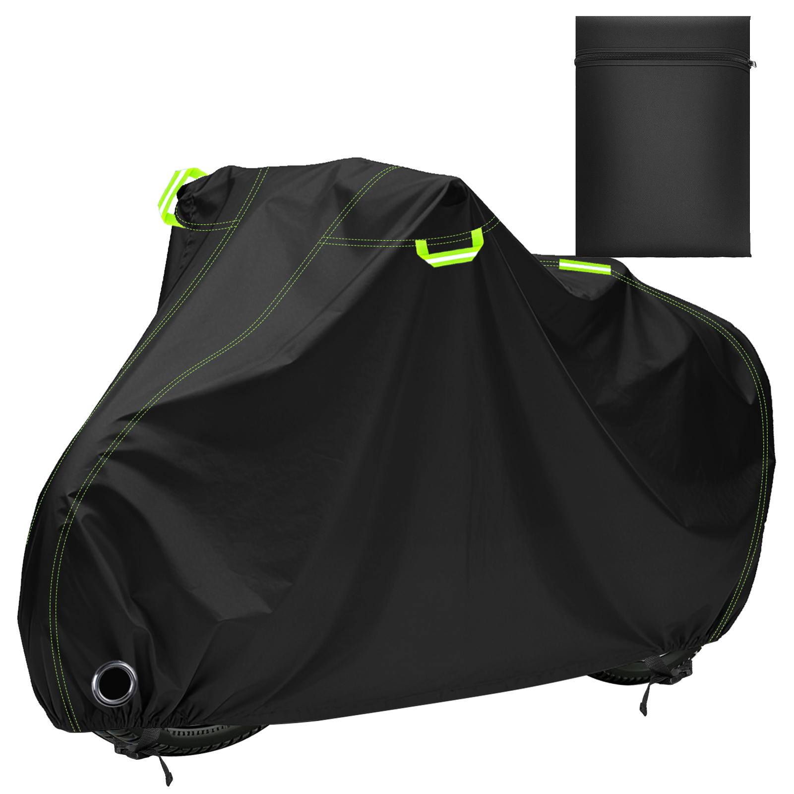 

Bike Cover Waterproof Raincover Bike Cover 2/2.1/2.2M Outdoor Sunshine Cloth Bicycle Cover with Lock Hole & Reflective Strip S 200x110x70CM чёрный