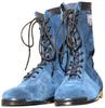 Tsubaki Modell Velours Modifizierte Langschaft-Sicherheitsstiefel mit Reißverschluss aus Chrom-Rindsleder, JIS-zertifiziert, CHS58 (Blau, 27-Punkt-Messung, 0-Zentimeter)