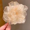 1PC New Cute Children Organza Simulated Flowers Girls Hairpins Hair Clips Kids Headwear Baby Hair Accessories