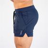 Heren Sneldrogende Elastische Hardloopshorts: Ademend, Driekwartlengte voor Marathon, Sportschool, Squats en Training.