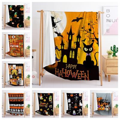 Manta de Flanela para Halloween Quarto Sala de Estar Manta para Todas as Estações
