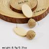 Vintage Wooden Beaded Long Drop Earrings For Women Bohemia Handmade Geometric Wood Earring Pendant Jewelry
