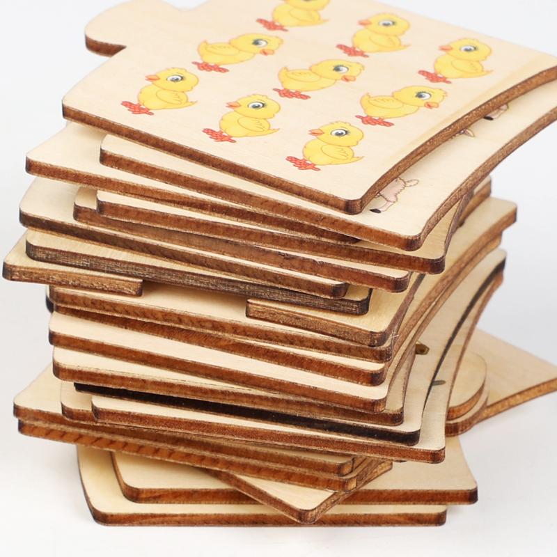 Wooden Matching Puzzle Educational Toy Number Animal Food Board Early Learning Logical Thinking Game Montessori for Kids Gift