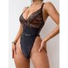Outfitgirl Fashion Style Lace Splicing Cross Beauty Back Sexy Perspective Jumpsuit Sexy Sexy Seduction