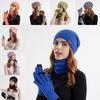 Knitted Winter Hat Scarf Gloves Set With Breathable Warmth For Teen Adults