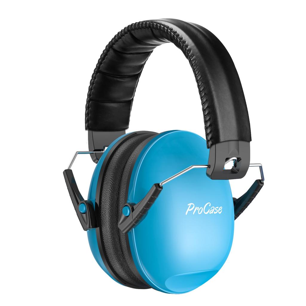 ProCase Safety Earmuffs for Kids and Hearing Protection Headphones with Adjustable Noise NRR 21dB Blue Noise-Blocking Adults, Sound-Isolating,