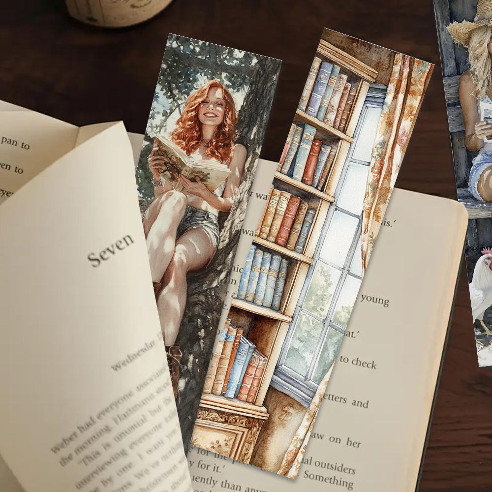 32pcs, rural and pastoral style bookmarks, warm and healing series, perfect for teachers, readers and book lovers, birthday gift