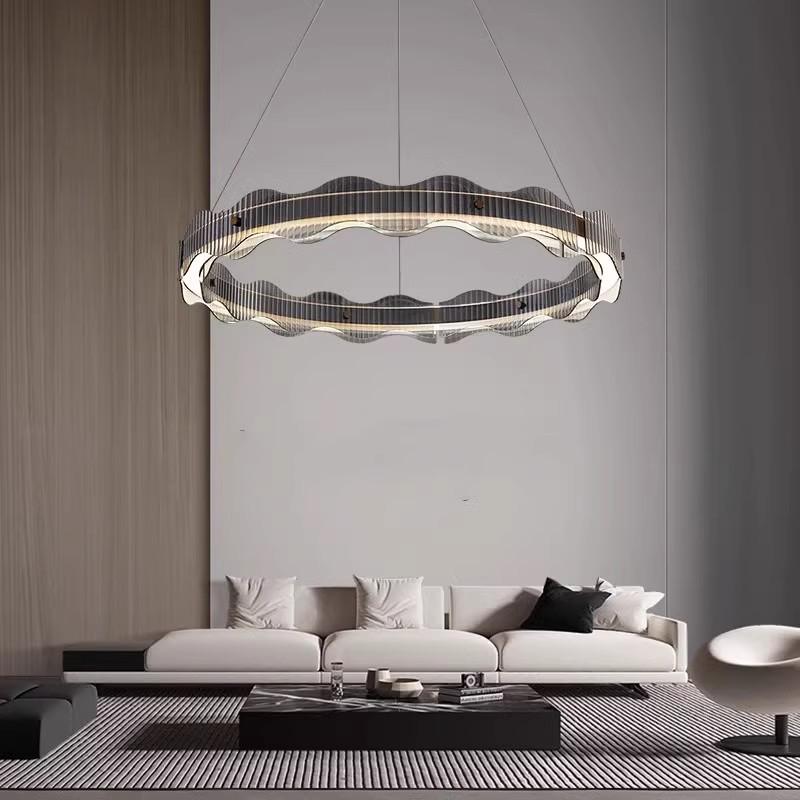 Nordic Minimalist Chandelier: Modern Glass Light for Living Room, Bedroom, Study, or Restaurant
