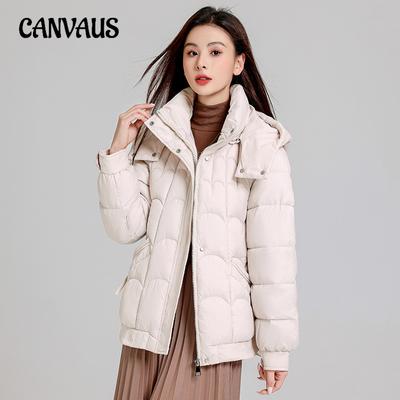 Winter Short Cotton Jacket Women's Plus Size Hooded Fashion Temperament Collar Solid Colour Jacket