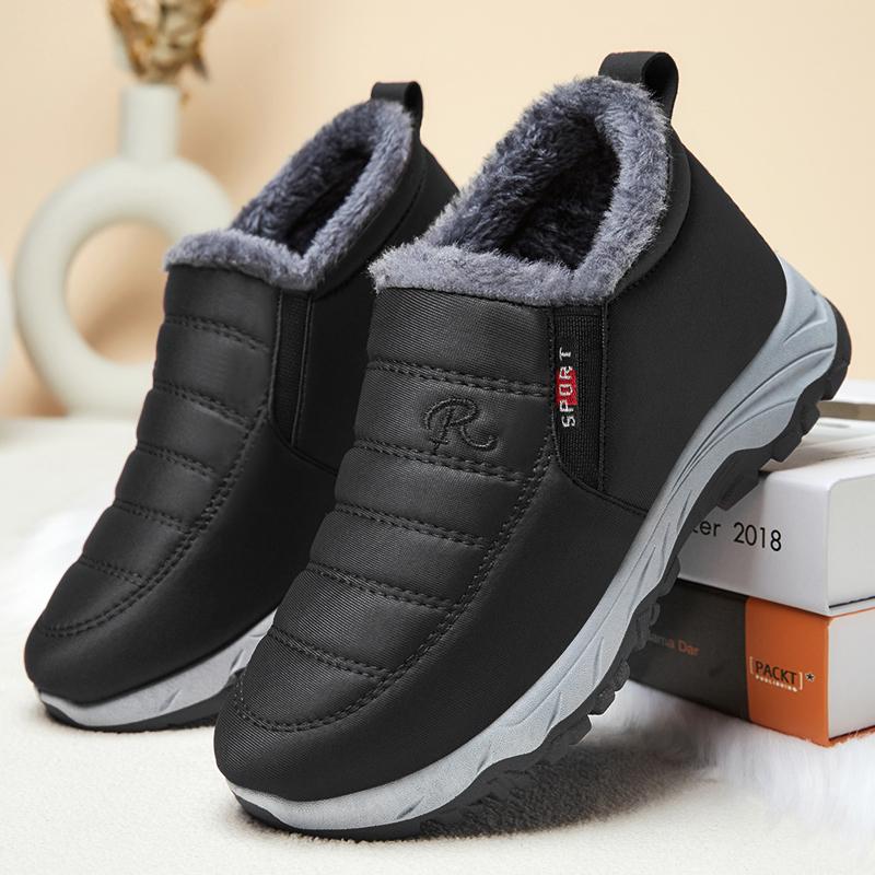 

2025 Новые Термо Хлопковые Ботильоны Женские Зимние Нескользящие Водонепроницаемые Снежные Ботильоны Подкладка из Искусственного Меха Повседневная Обувь Бесплатная Доставка 41 чёрный