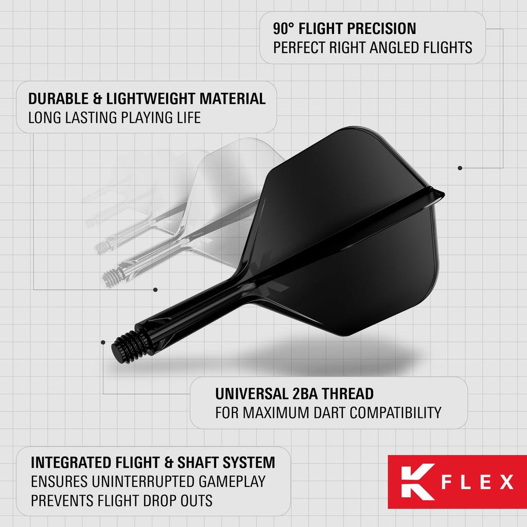 TARGET FLIGHT K-FLEX SHAPE/NO6 (19MM SHORT, Black)