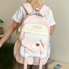 Junior High School Student Schoolbag Female Cute Color  Large-capacity Computer Backpack Lightweight High School College Student Travel Backpack Tide