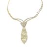 Sparkly Rhinestones Necklace Short Tie Gothic Choker Crystal Metal Chain Necktie for Women Wedding Jewelry Neckwear