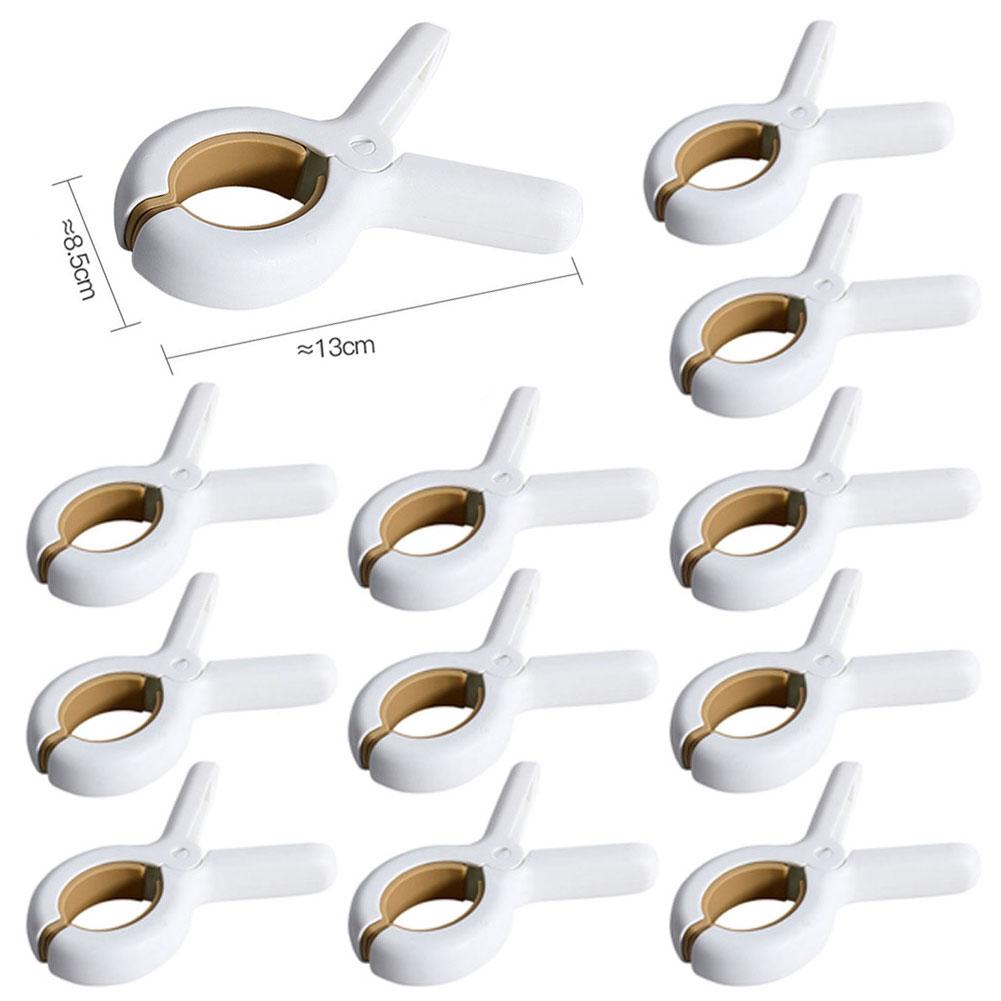 12 Pack Heavy Duty Towel Holders with Strong Anti Rust Spring and Non Slip Silicone Pad for Outdoor and Indoor Use