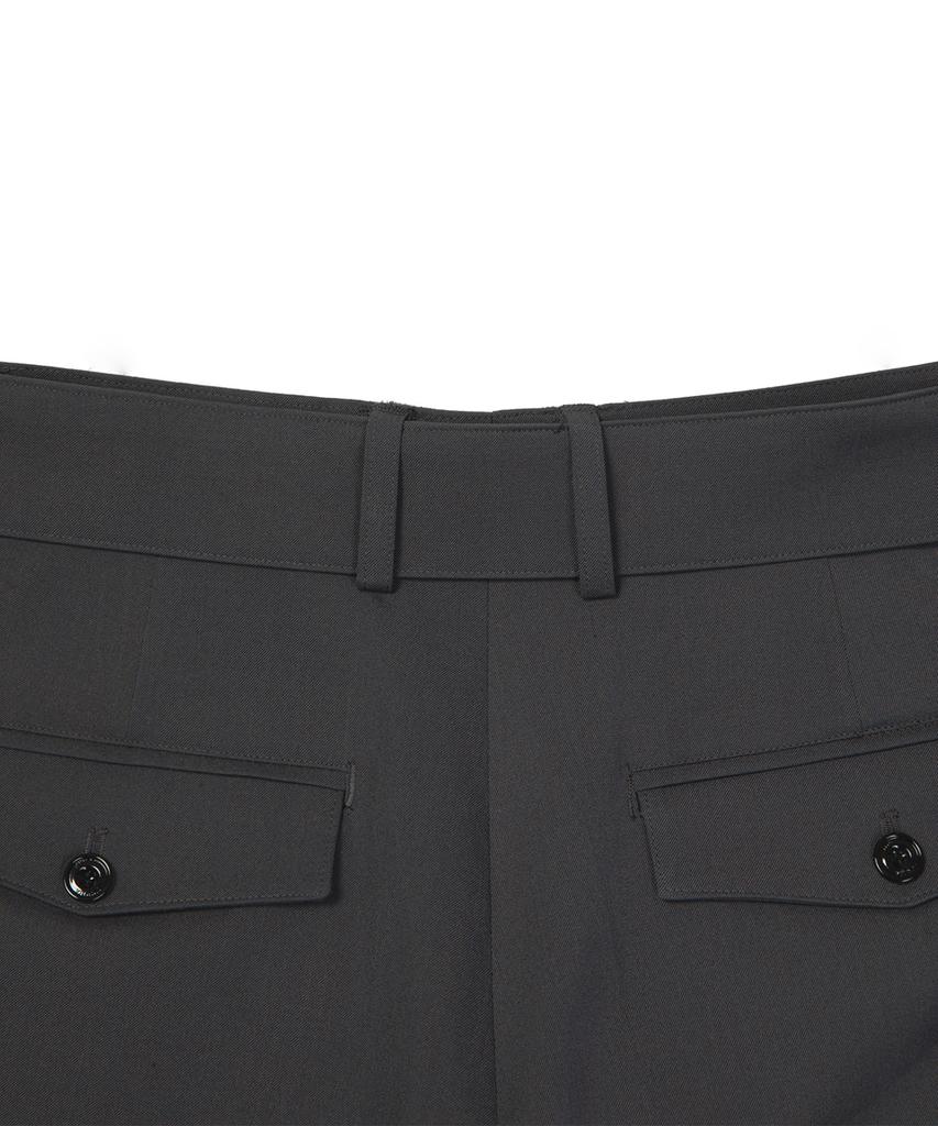 Sinkia Curved Pleated Tailored Trousers Slate Grey