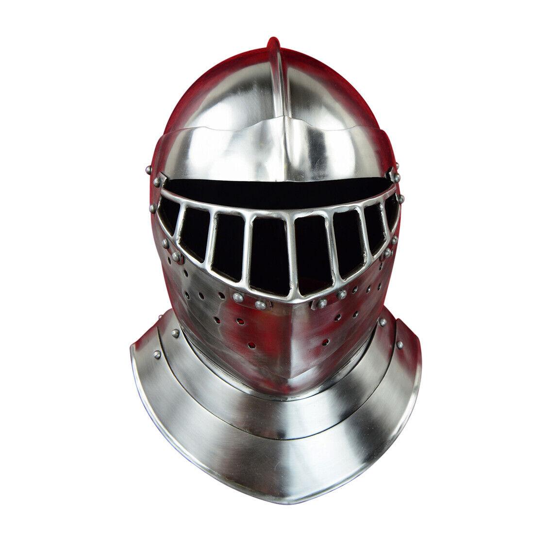 

English Tourney Close Helmet - 18 Gauge Gift for Coseplay Actor