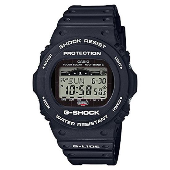 

Цифровые часы Casio на солнечной батарее с водонепроницаемостью до 20 G-Shock G-LIDE Радиоуправляемые Многофункциональные, ATM, Черные, GWX-5700CS-1JF [Официальный Импорт]