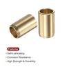 HARFINGTON 2pcs Sleeve Bearings 1/2" Bore 5/8" OD 1" Length Wrapped Oilless Bushings Brass Alloy for Transmission Conveyor Systems