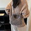 Yogodlns Plush Sweet Shoulder Bags for Women Cute Autumn and Winter New Versatile Fashion Large Capacity Women's Handbags