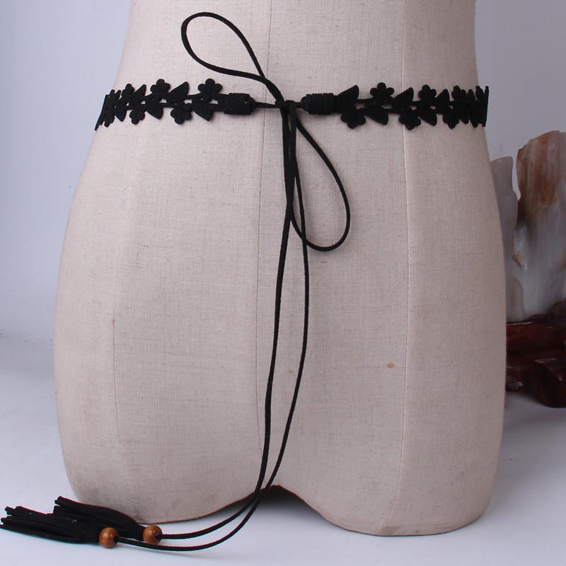 

Поясная цепочка, Ремень, Женское тонкое декоративное плетеное платье с бахромой, Аксессуары для платья, юбки, Поясная черная сексуальная веревка чёрный