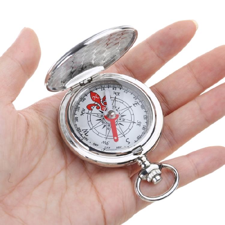 Compass Pocket Watch Flip-Open Compass Outdoor Navigation Tools Keychain