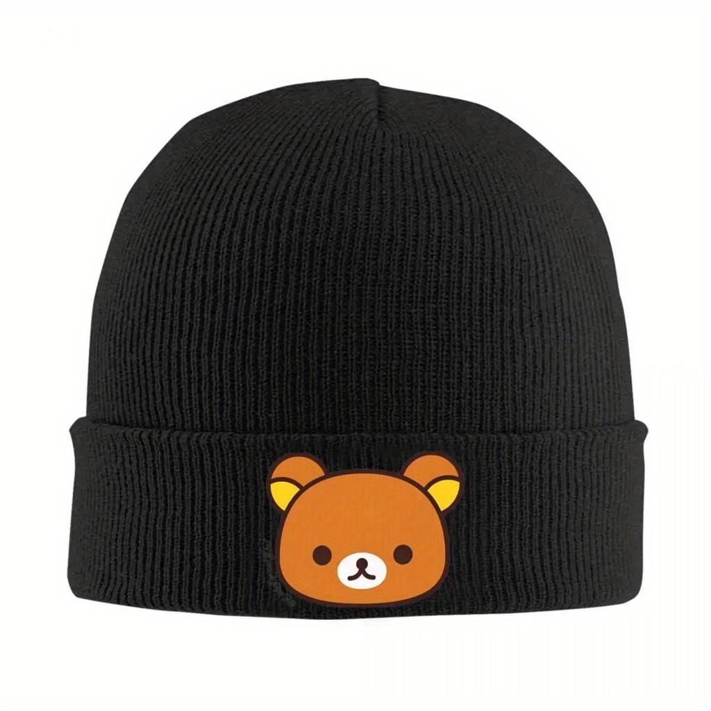 Rilakkuma Hats Autumn Winter Beanies New Kawaii Bears Cute Aesthetic Cap Unisex Acrylic Knitted Hat