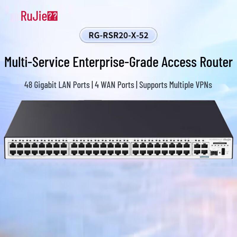 

Ruijie RG-RSR20-X-52 52-Port Gigabit Enterprise Router